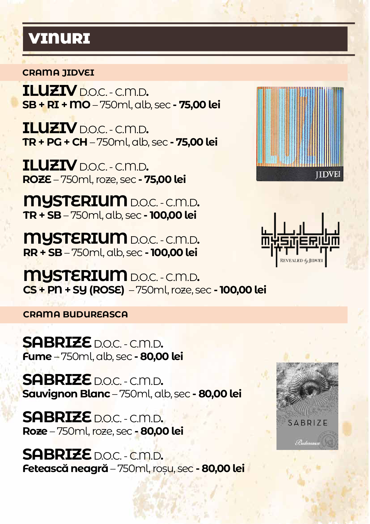 Meniu Casa Rustica